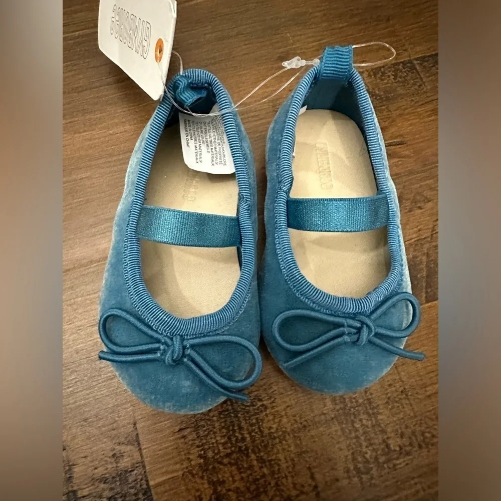 Gymboree Nwt Hello Fall Teal Velvet Dressy Shoes Baby‎ Girls Size 2